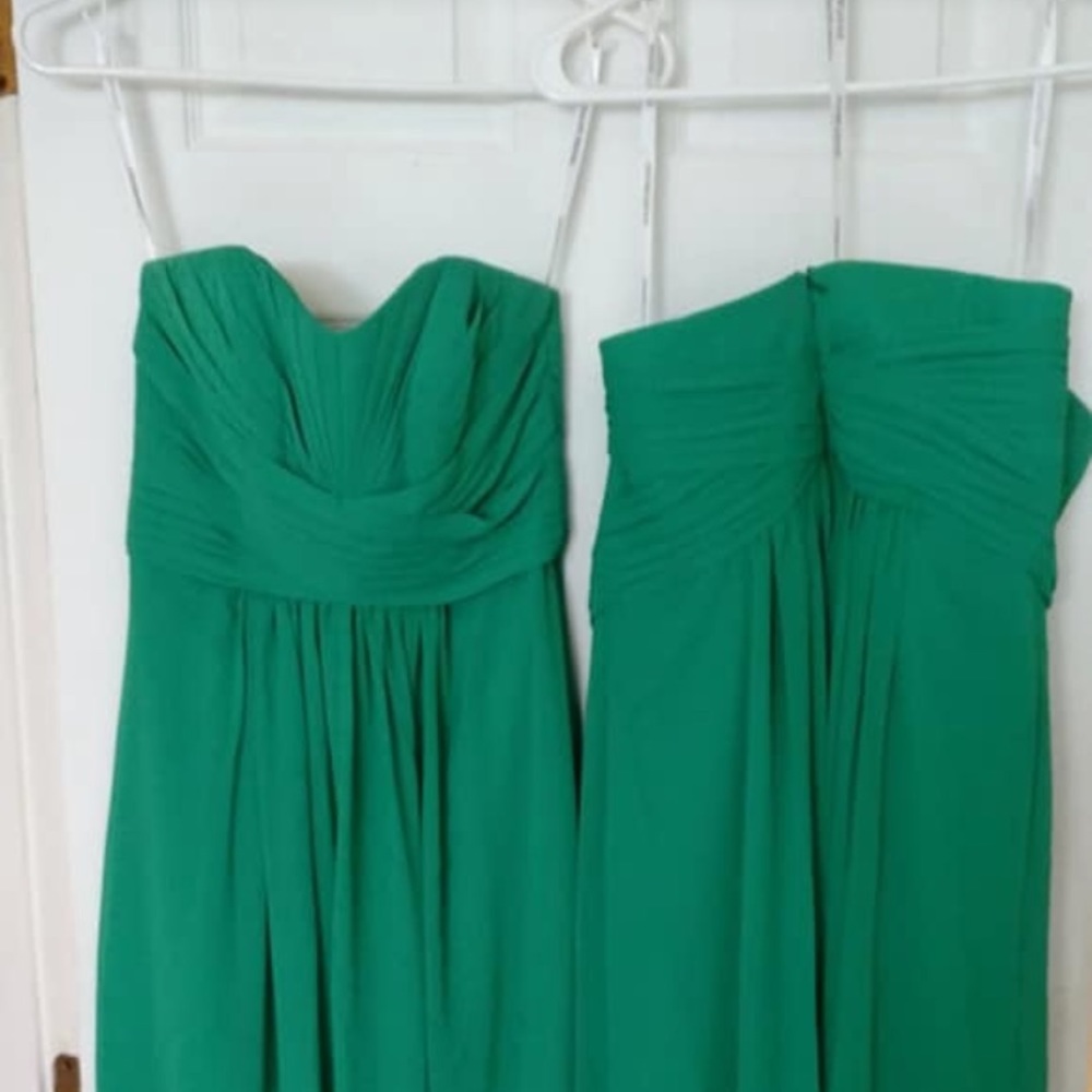 bridesmaids gown -emerald green